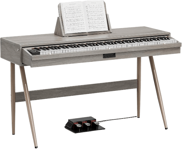 UMOMO 88 Key Weighted Digital Piano, Both Desk Piano & Vanity Desk Piano, 88 Key Progressive Hammer-action Keyboard Piano for Beginners with MIDI